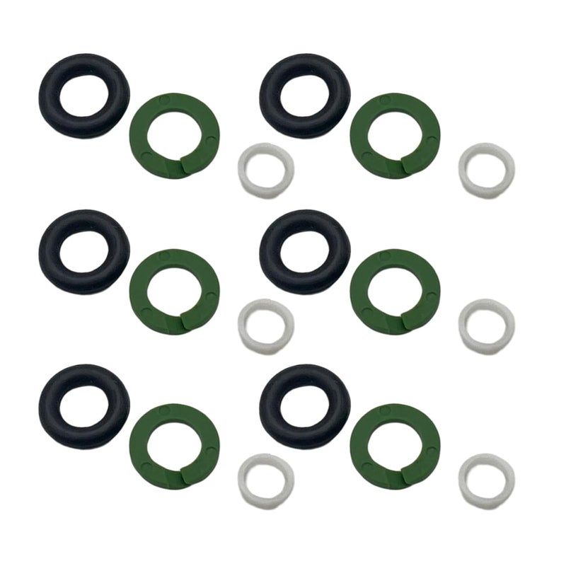 repustor 6 Set Fuel Injector Nozzle Seal Kits Compatible with Touareg A4 A5 A6 A7 A8 Q5 Q7 RS3 RSQ3 TTRS Fuel Injector O-Rings Replacement 06E998907E 06E998907B - Image 5